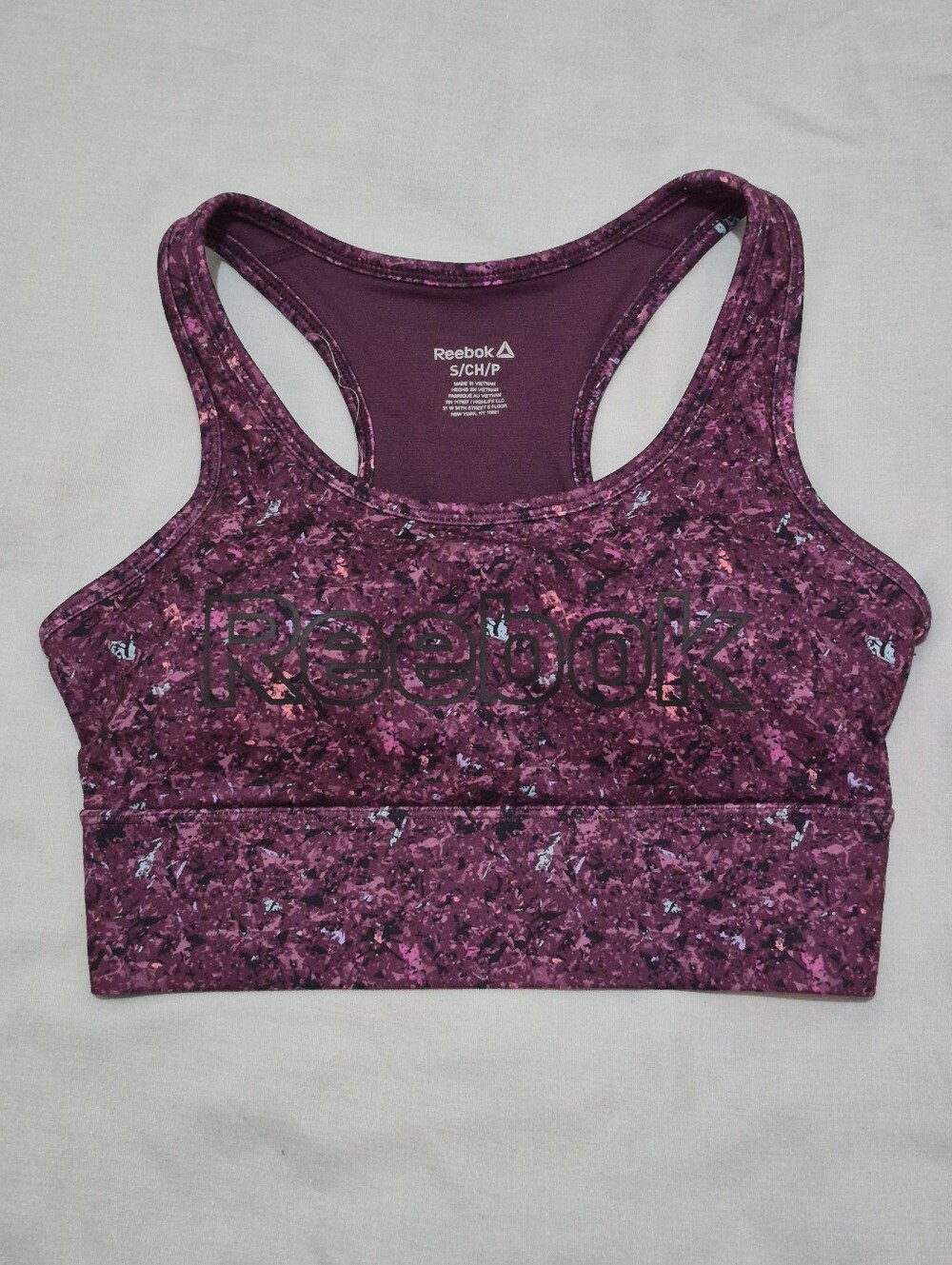 Reebok Women's Purple Small Racerback Sports Bra